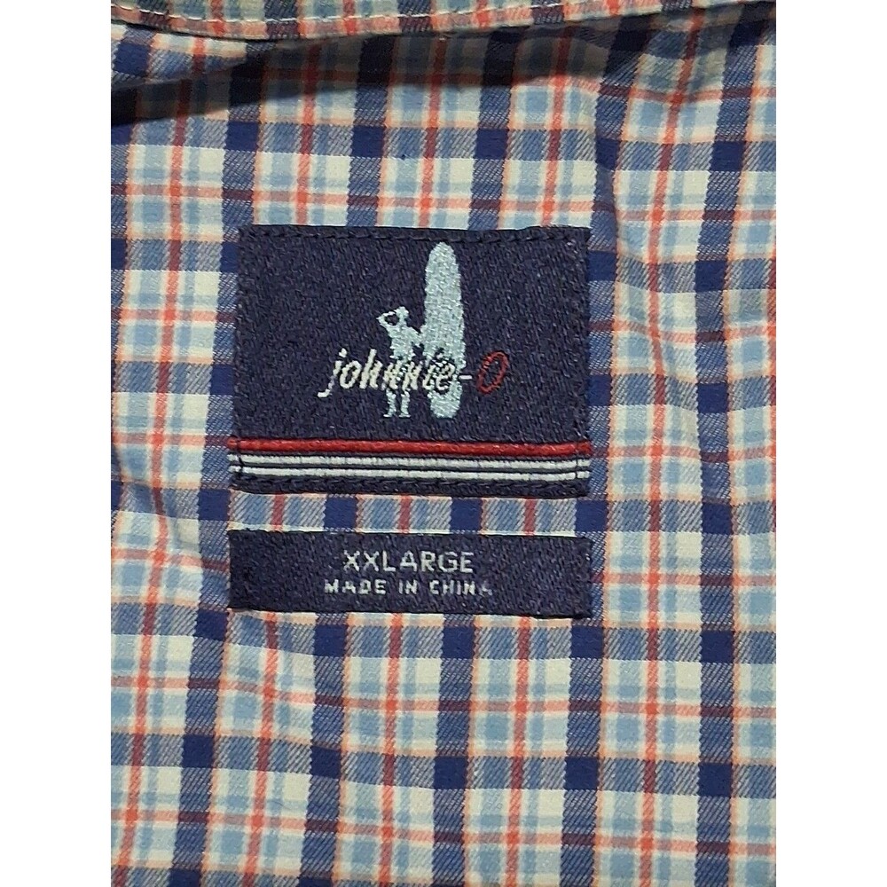 Johnnie O Shirt Button Down Shirt Mens 2XL XXL Plaid Performance Long Sleeve - Picture 3 of 5